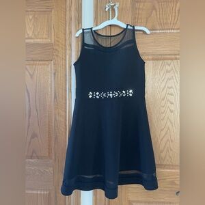 Girls Children's Place Size 16 XXL Black Dress with Mesh for teens and tweens